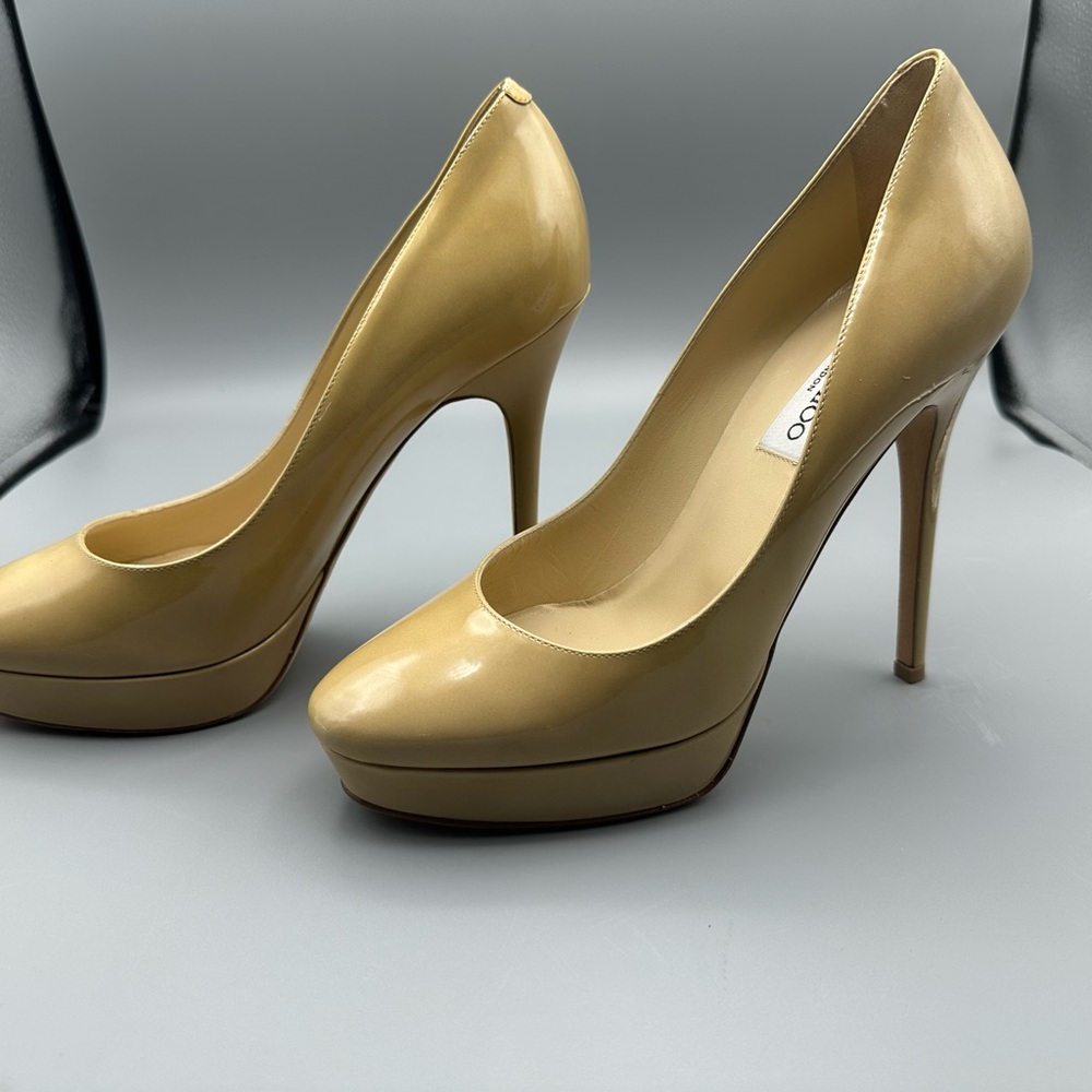 Jimmy Choo Nude Platform Heels